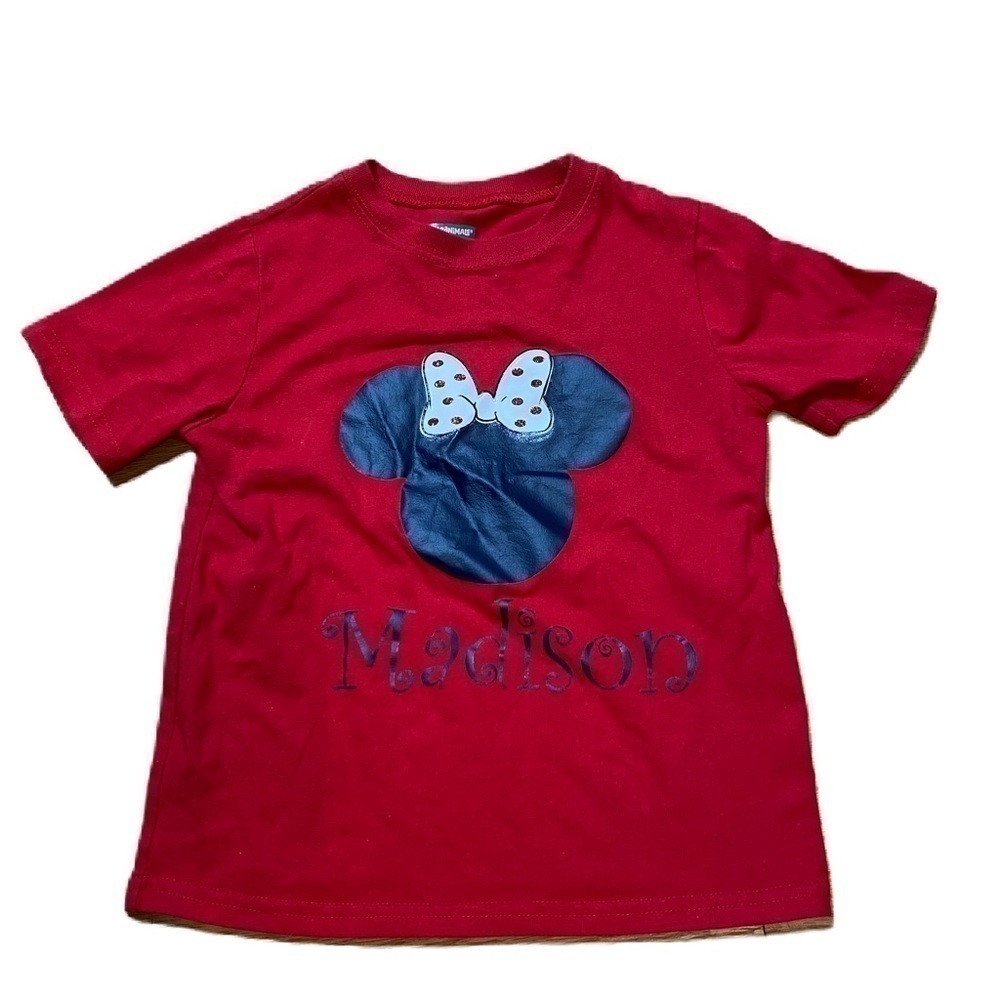 Madison Disney Minnie Mouse T-shirt 4T Red Parks World Land